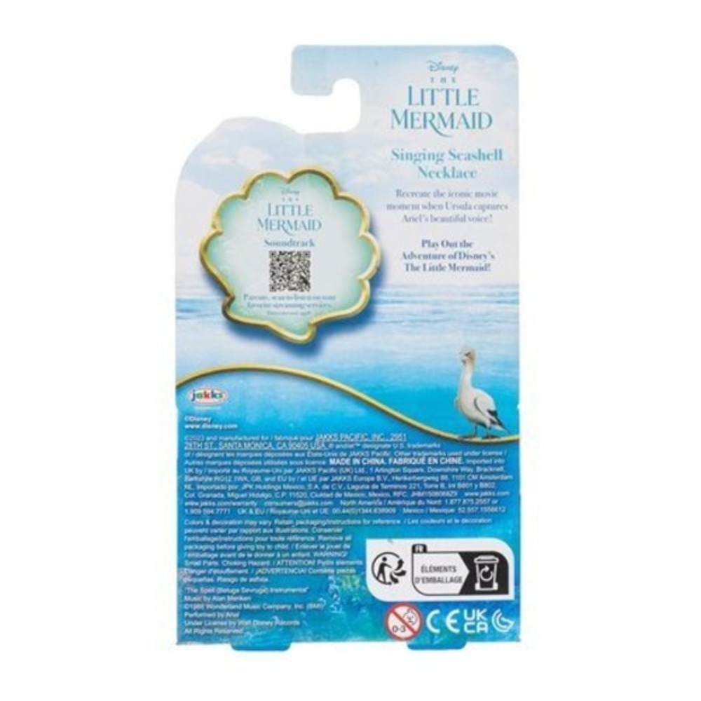 Disney Singing Seashell Necklace Kids OS Gold NEW Little Mermaid Lights Sounds - Picture 6 of 6